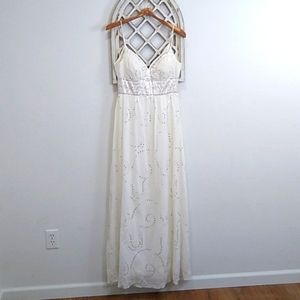 🦚90s designer Oleg Casseni Silk/Cotton maxi dress🦚